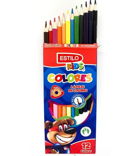 COLORES ESTILO KIDS LARGA X 12