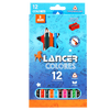 Lapices de Color triangular Lancer + sacapunta x 12