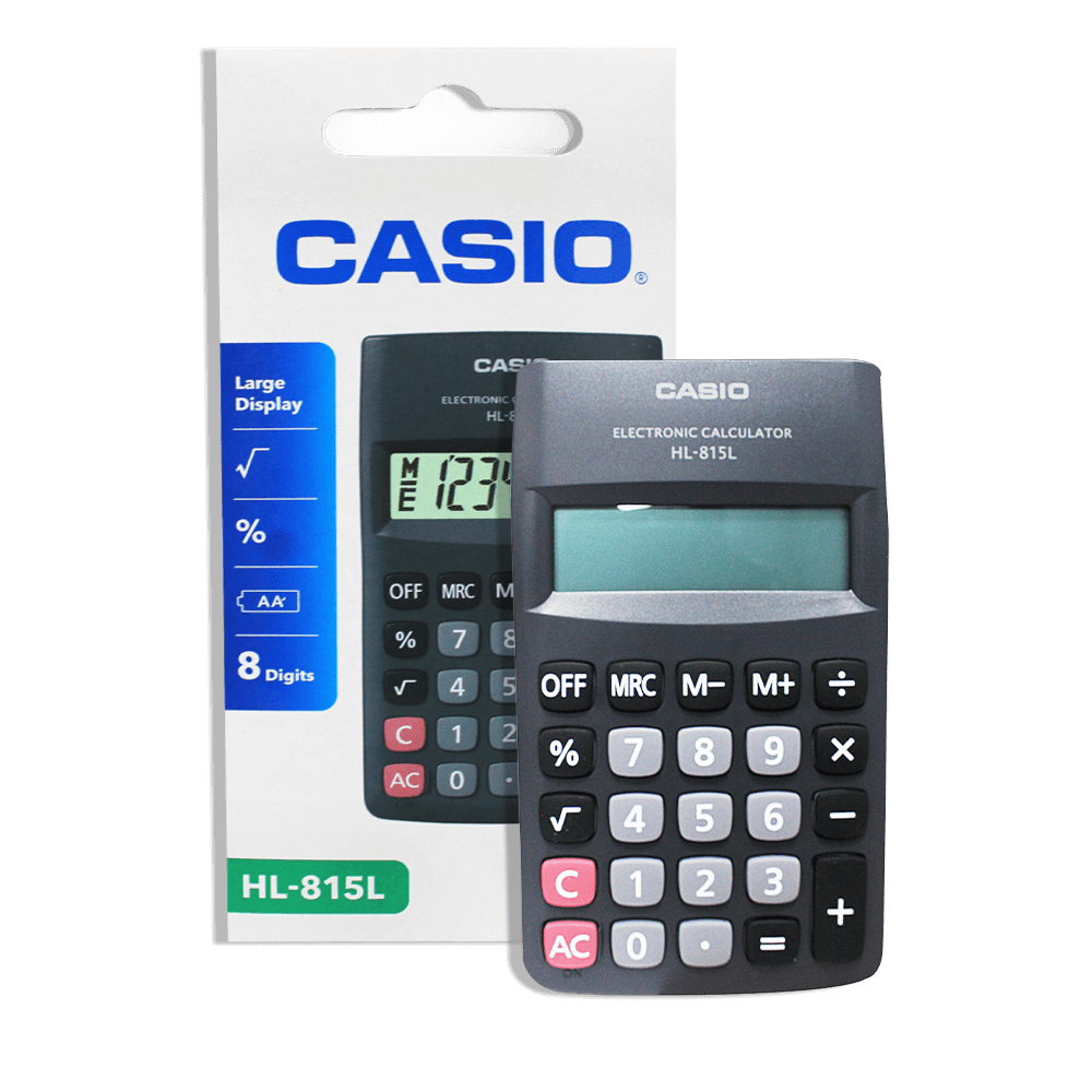 CALCULADORA CASIO DE BOLSILLO 8 DÍGITOS HL-815L